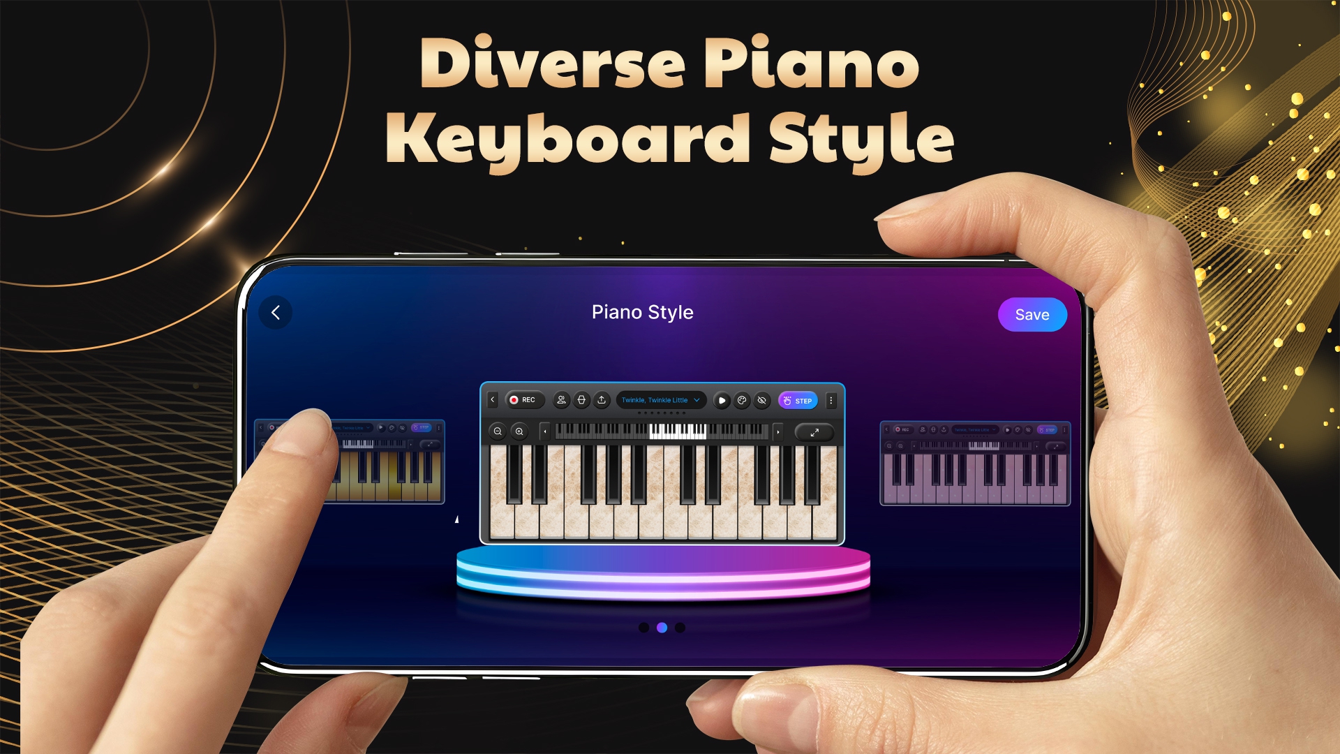 اسکرین شات 2 برنامه Learn Piano - Piano Keys