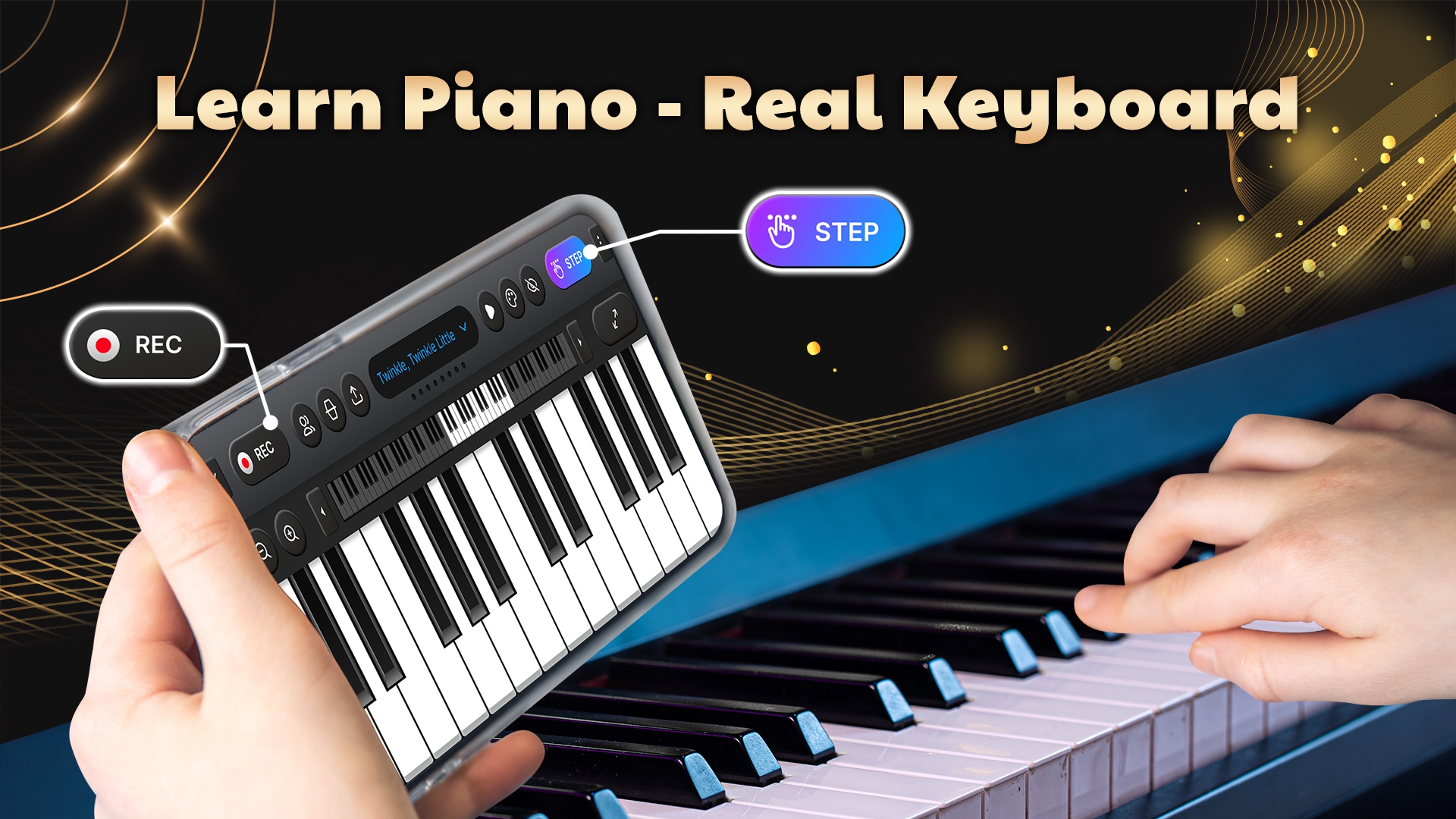 اسکرین شات 1 برنامه Learn Piano - Piano Keys