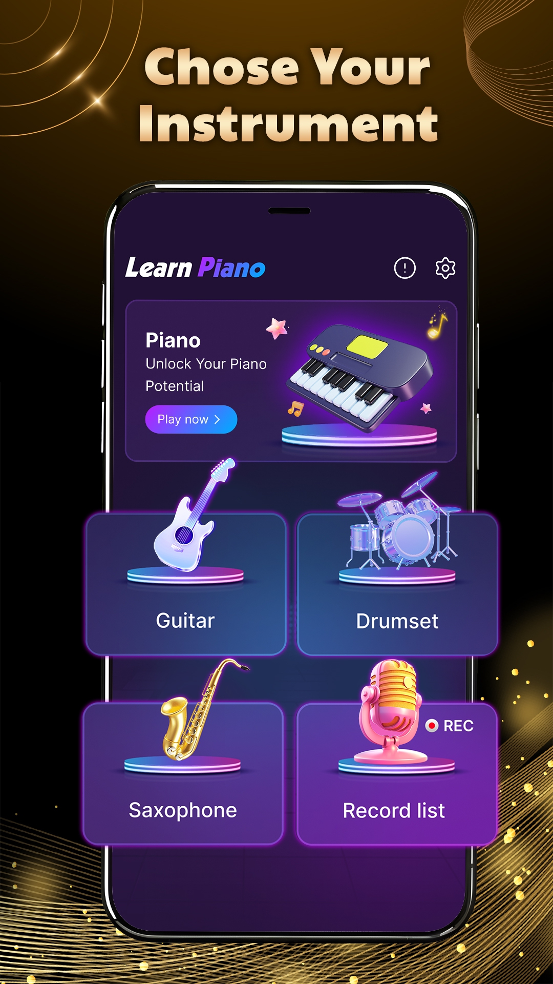 اسکرین شات 5 برنامه Learn Piano - Piano Keys