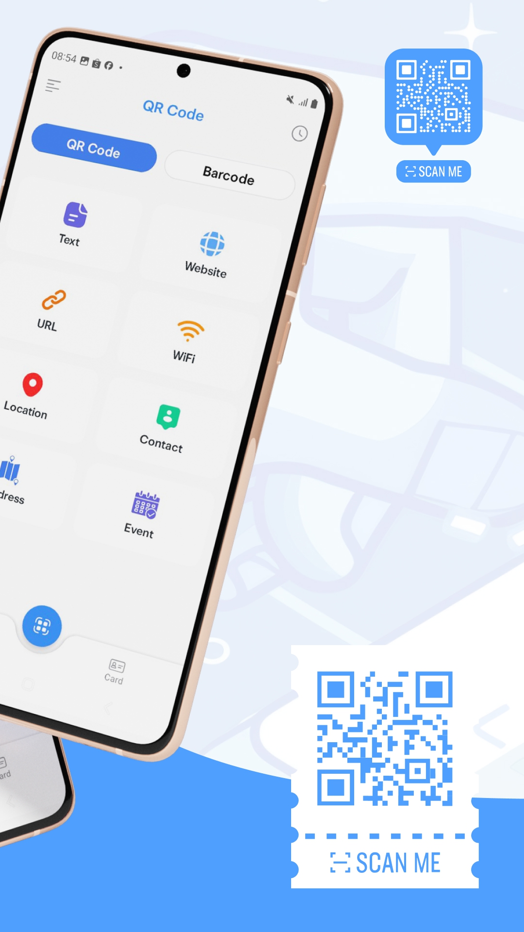 اسکرین شات 2 برنامه Scan, Create: QR Code, Barcode