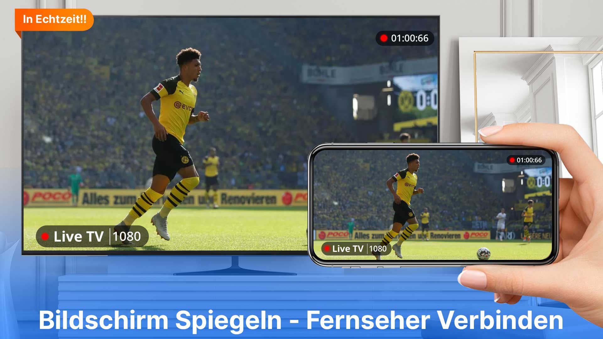 اسکرین شات 1 برنامه Bildschirm Spiegeln Mit TV