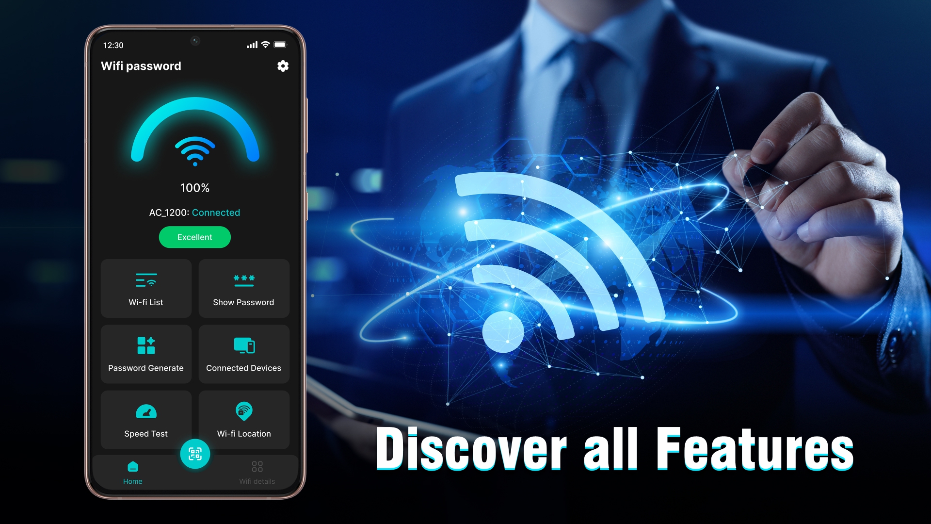 اسکرین شات 5 برنامه Show Wifi Password - Wifi Key