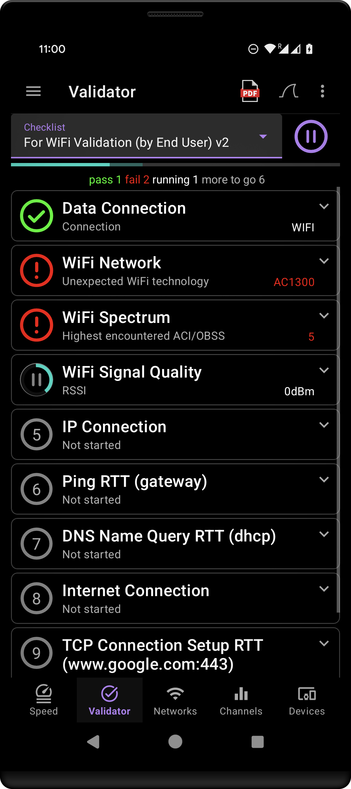 اسکرین شات 1 برنامه analiti - Speed & WiFi