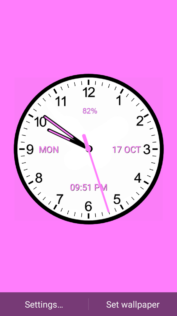 اسکرین شات 1 برنامه Analog Clock