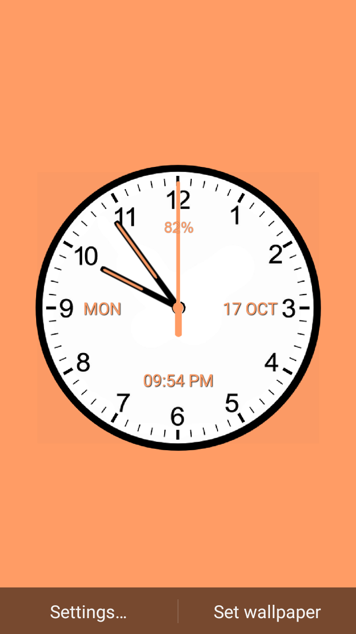 اسکرین شات 5 برنامه Analog Clock