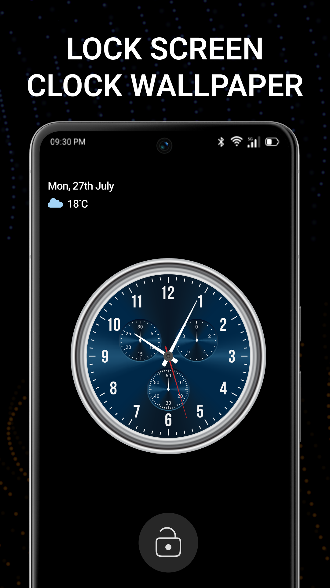اسکرین شات 6 برنامه Live Analog Clock Wallpaper
