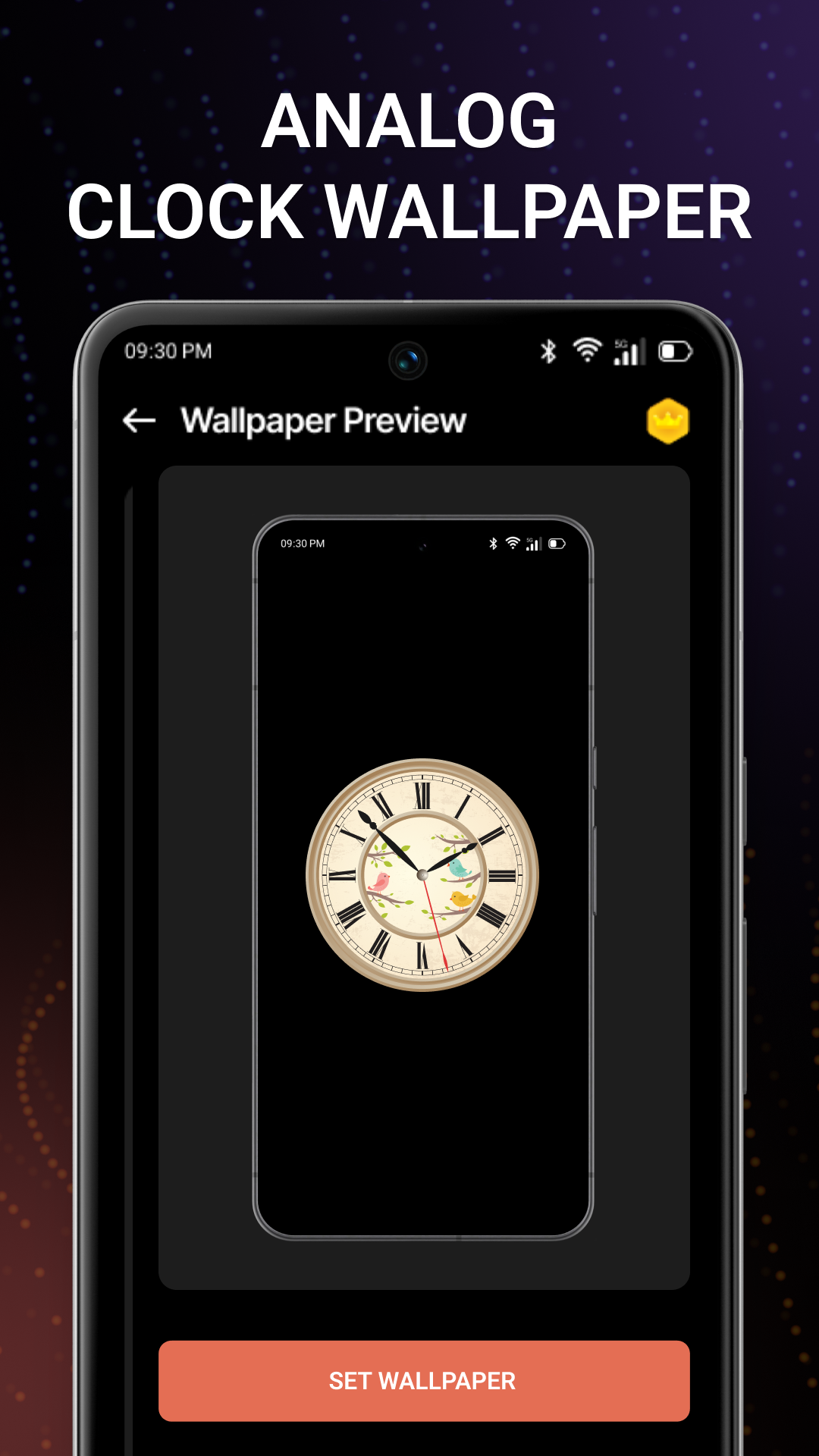اسکرین شات 4 برنامه Live Analog Clock Wallpaper