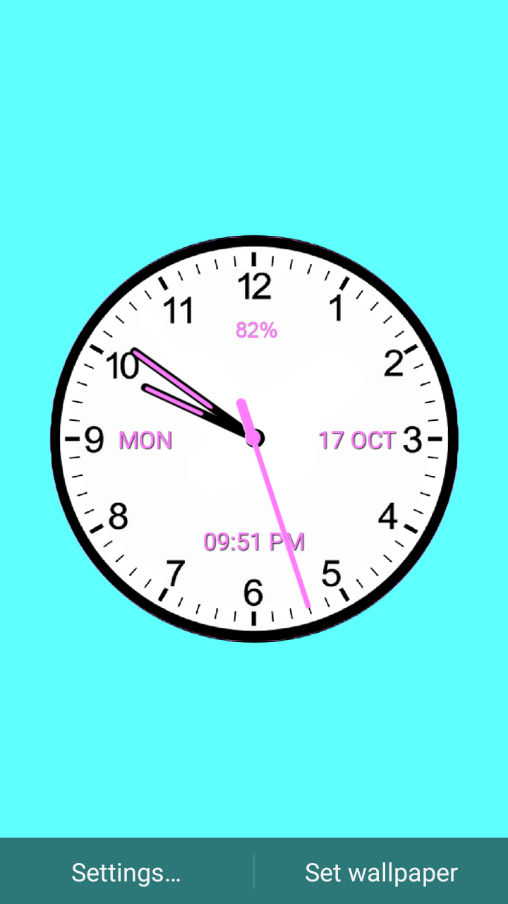 اسکرین شات 3 برنامه Analog Clock Classic