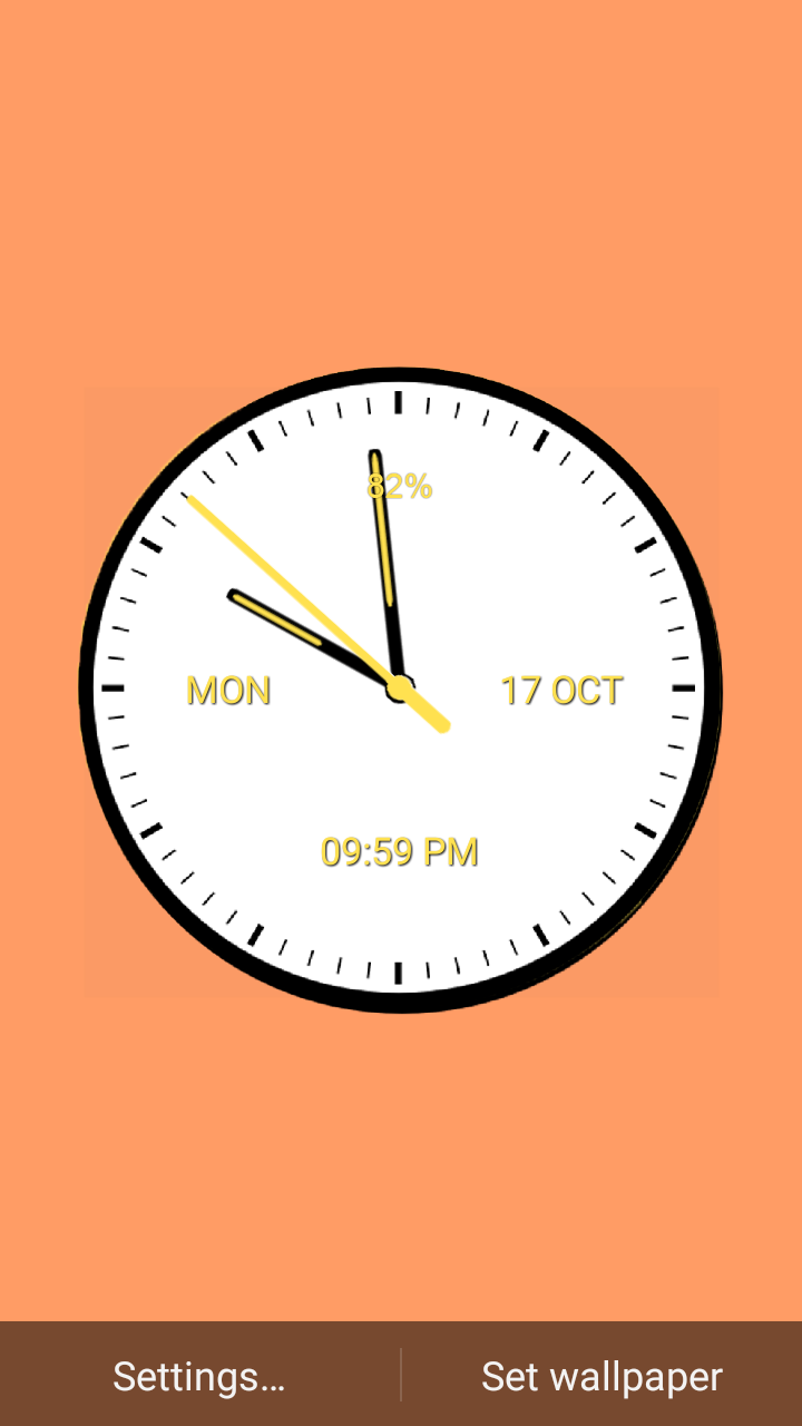 اسکرین شات 5 برنامه Analog Clock Classic