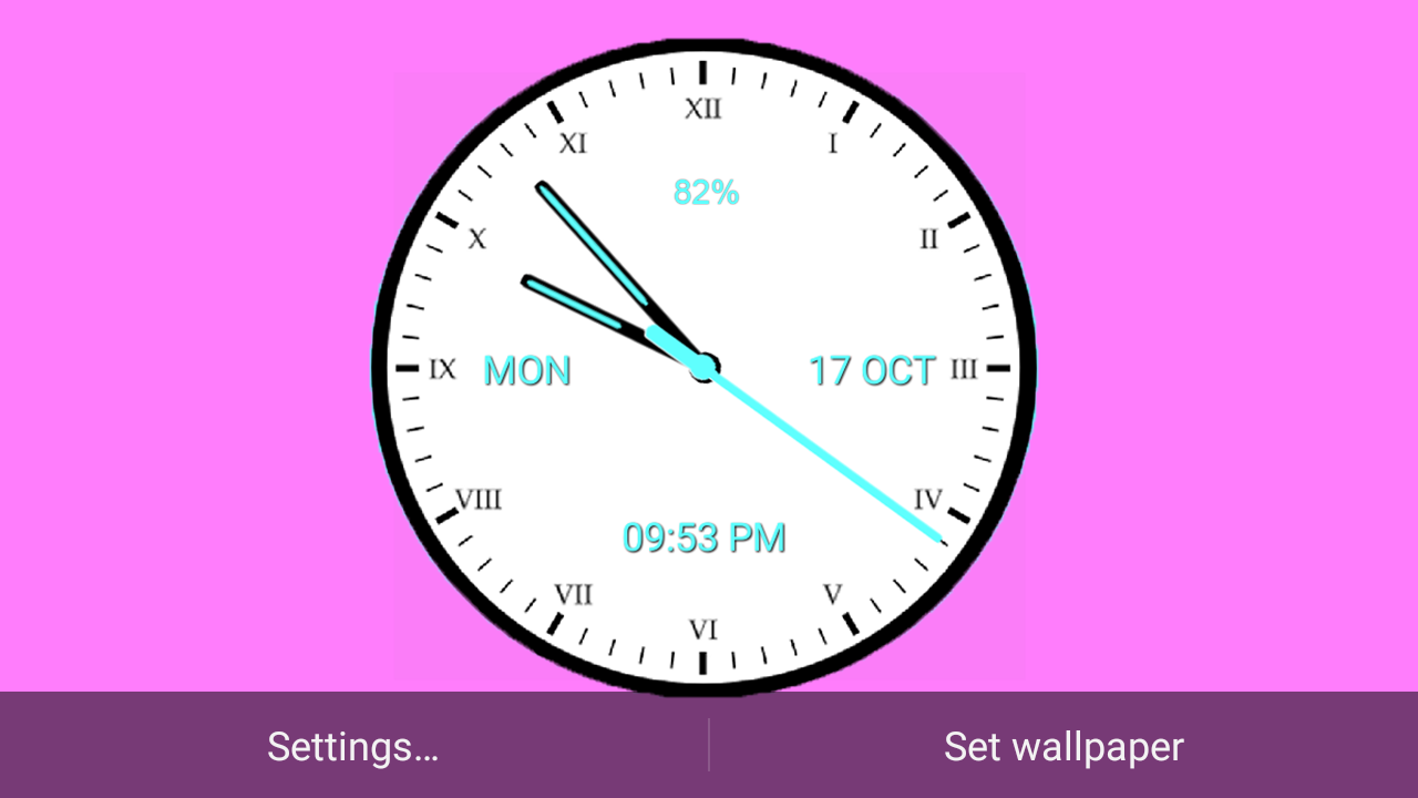 اسکرین شات 2 برنامه Analog Clock Classic