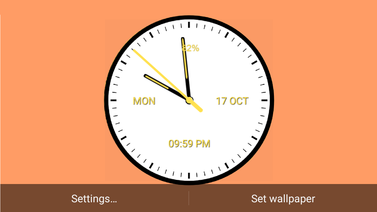 اسکرین شات 6 برنامه Analog Clock Classic