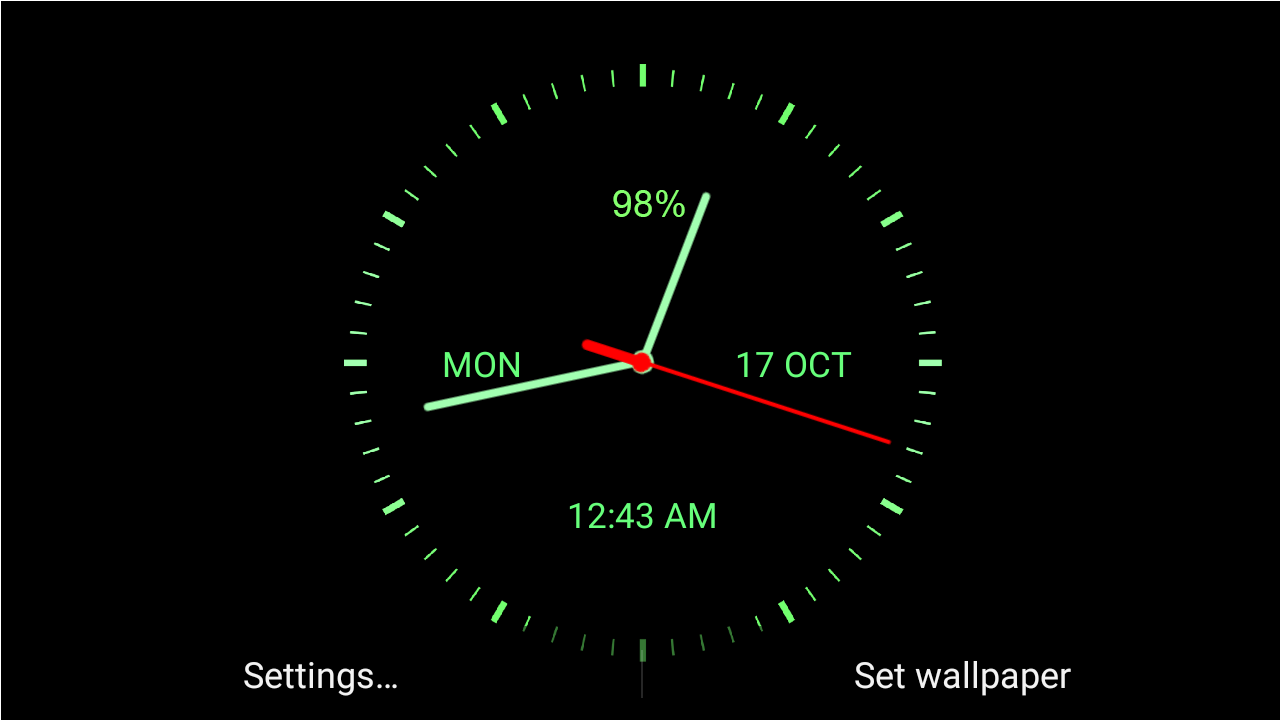 اسکرین شات 8 برنامه Analog Clock Live Wallpaper