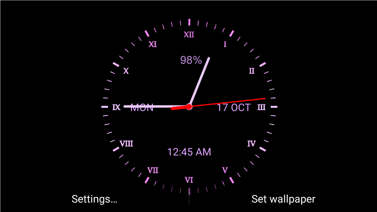 اسکرین شات 6 برنامه Analog Clock Live Wallpaper