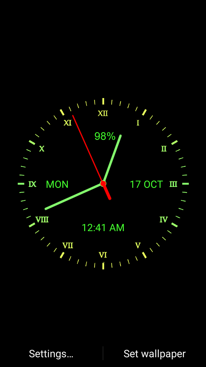 اسکرین شات 3 برنامه Analog Clock Live Wallpaper