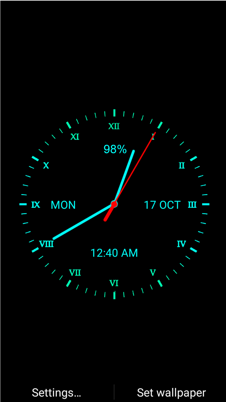 اسکرین شات 5 برنامه Analog Clock Live Wallpaper