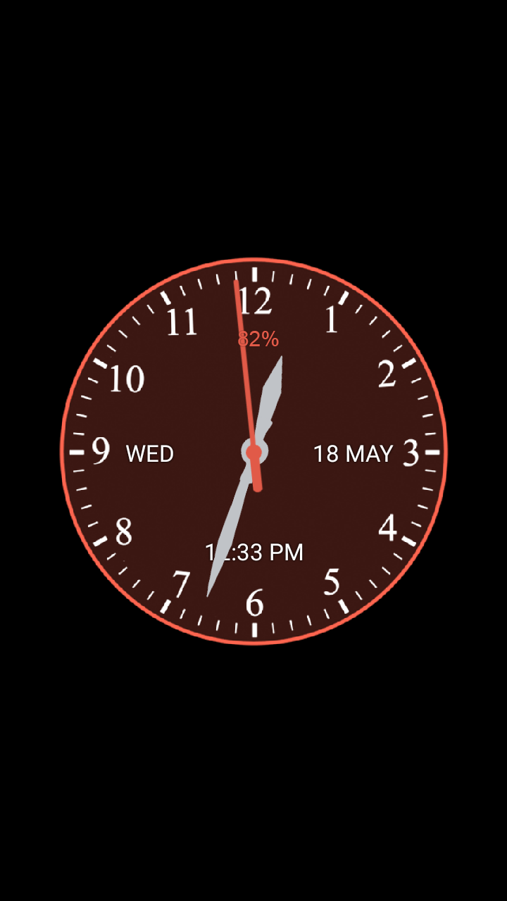 اسکرین شات 5 برنامه Analog Clock Wallpaper