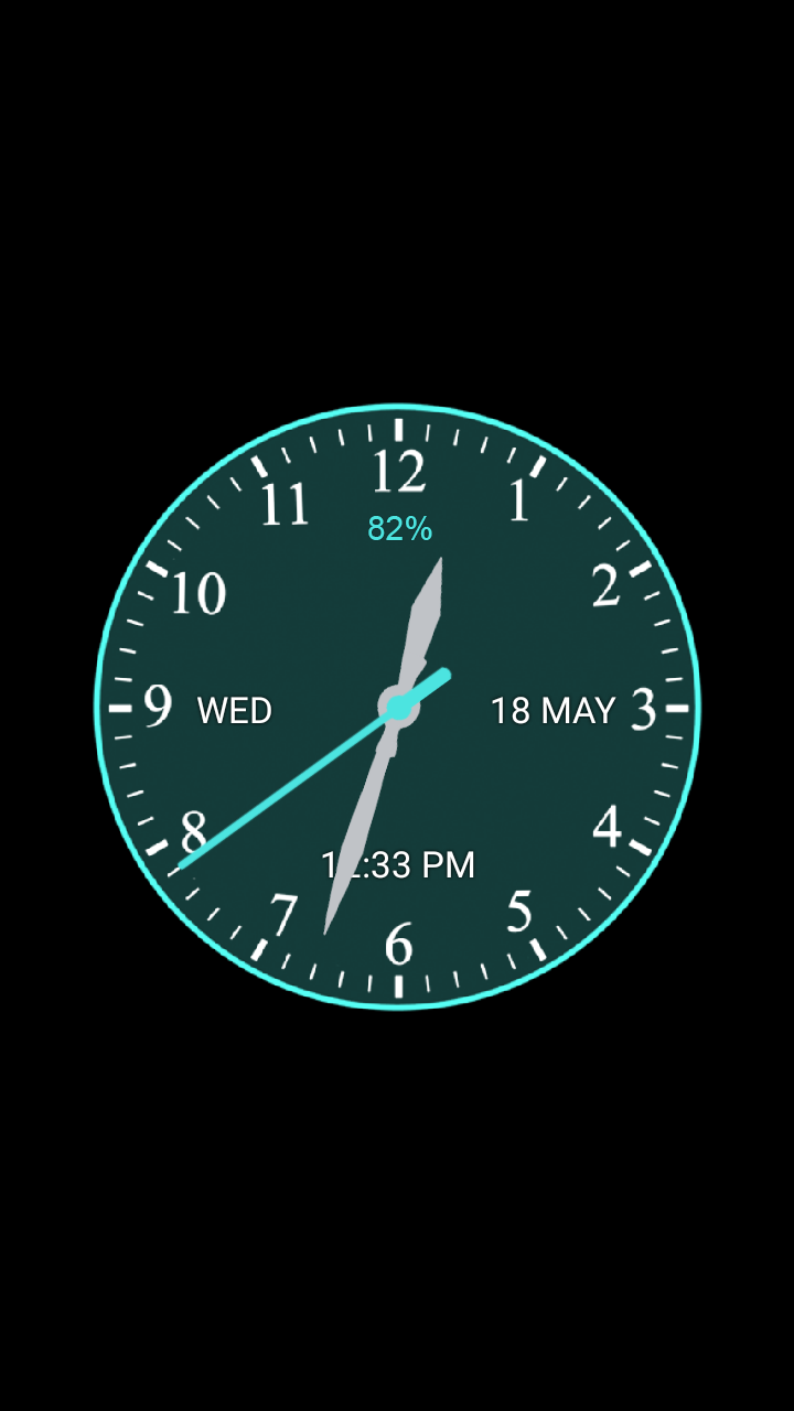 اسکرین شات 3 برنامه Analog Clock Wallpaper