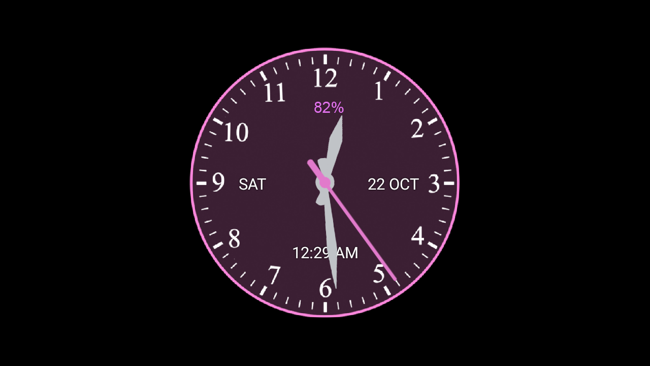 اسکرین شات 2 برنامه Analog Clock Wallpaper