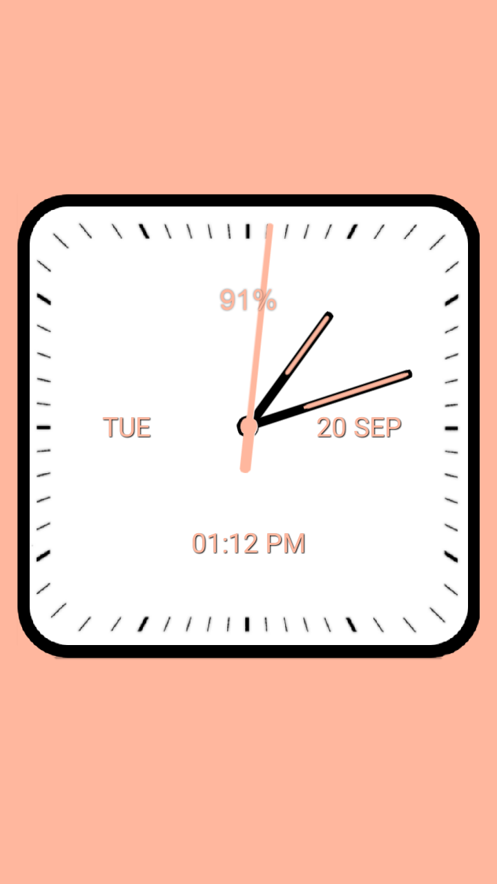 اسکرین شات 5 برنامه Analog Clock Square Classic
