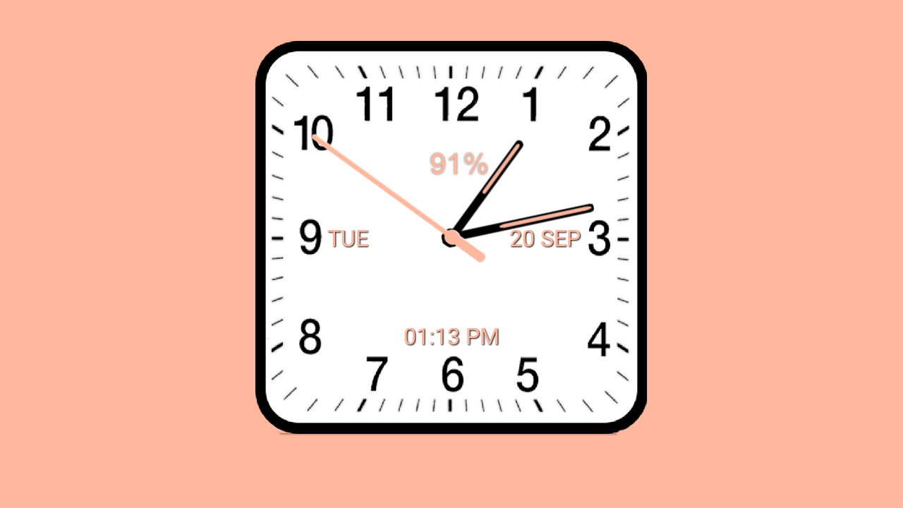 اسکرین شات 6 برنامه Analog Clock Square Classic