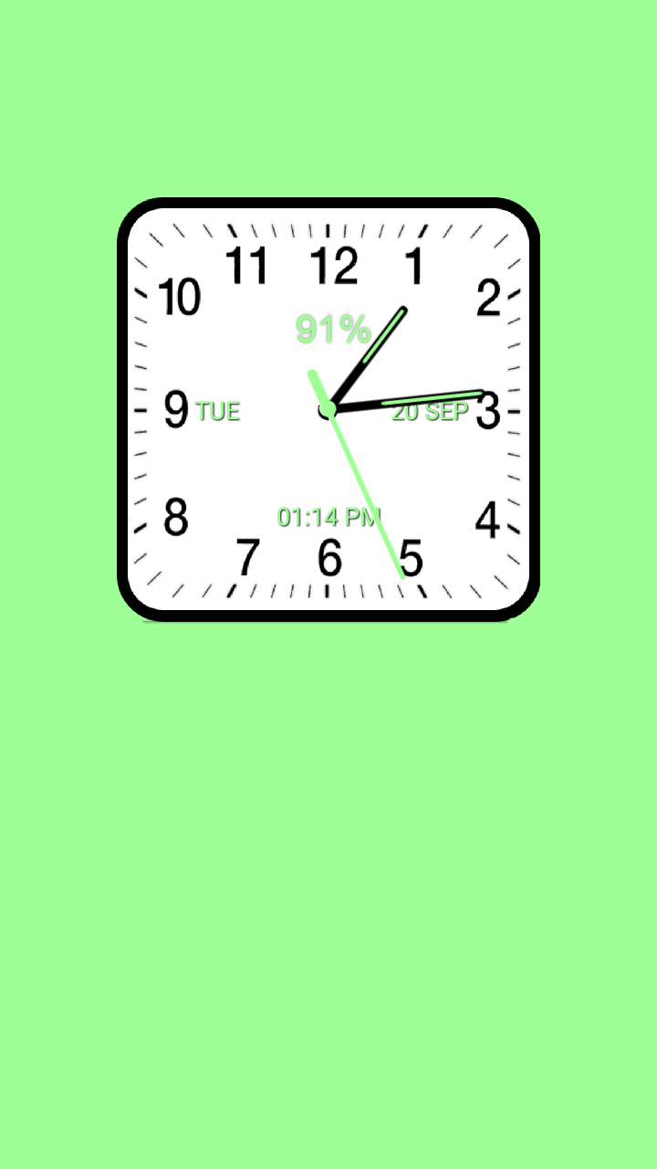 اسکرین شات 7 برنامه Analog Clock Square Classic