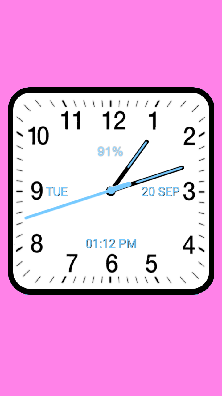 اسکرین شات 3 برنامه Analog Clock Square Classic