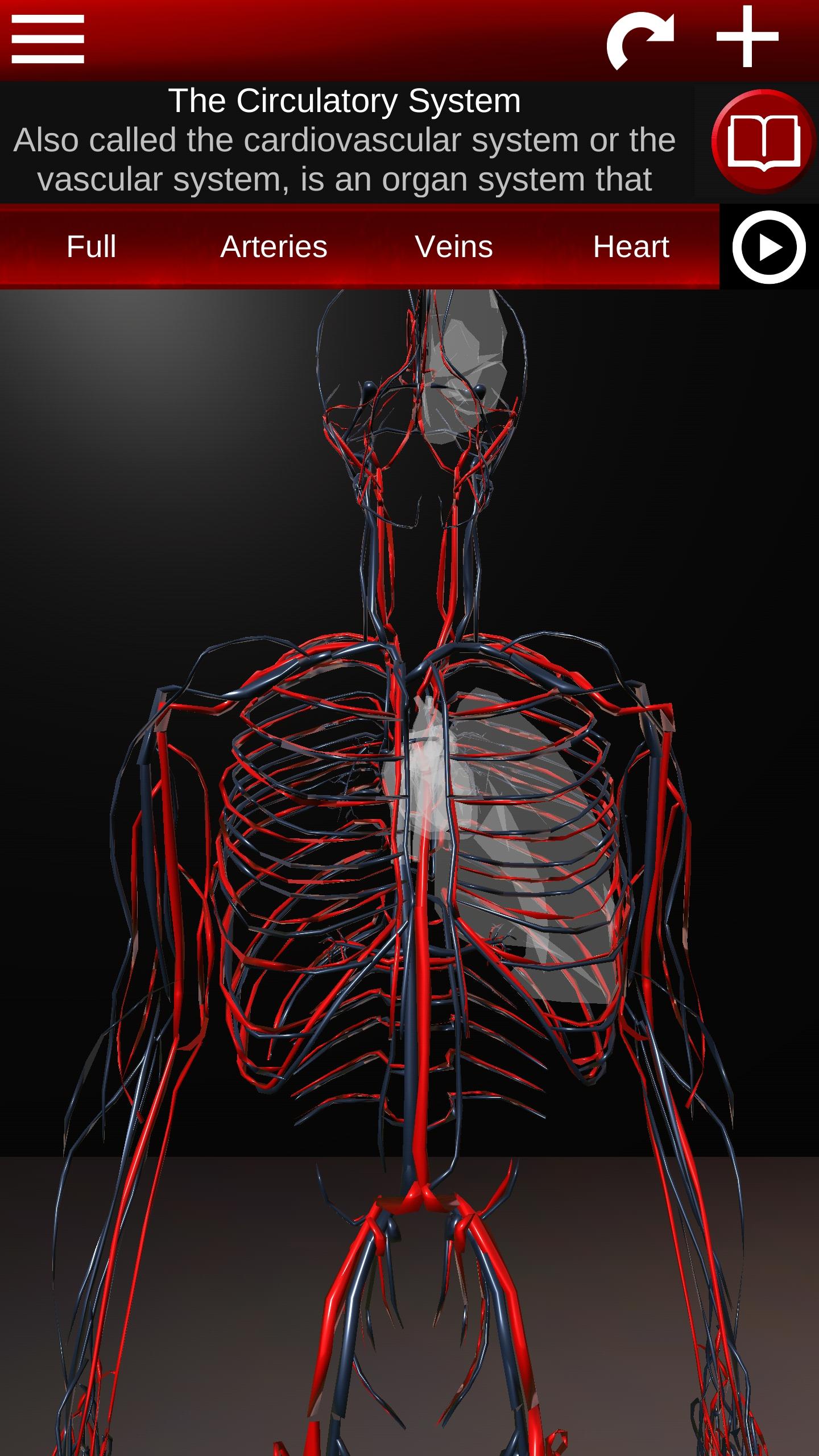 اسکرین شات 1 برنامه Circulatory System 3D Anatomy