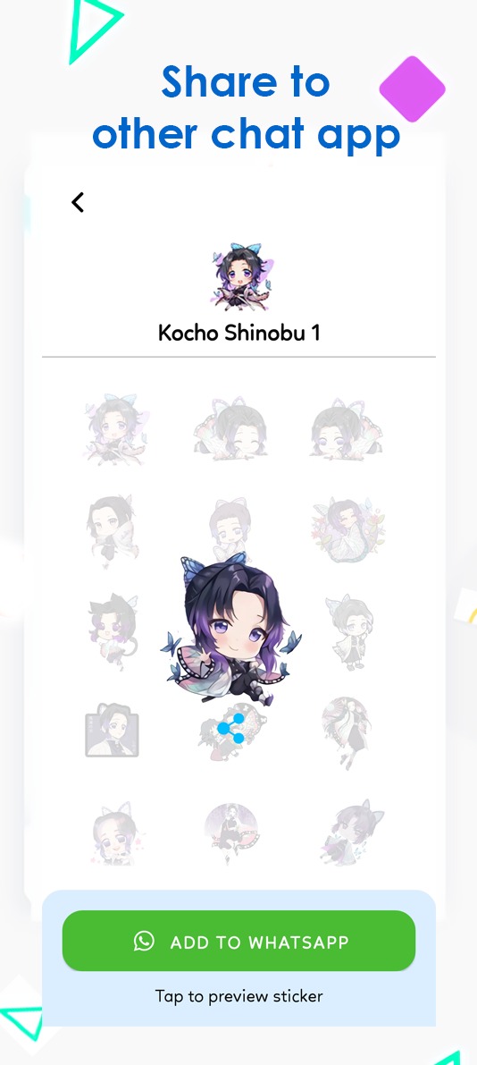 اسکرین شات 3 برنامه KNY Anime Sticker for Kimetsu