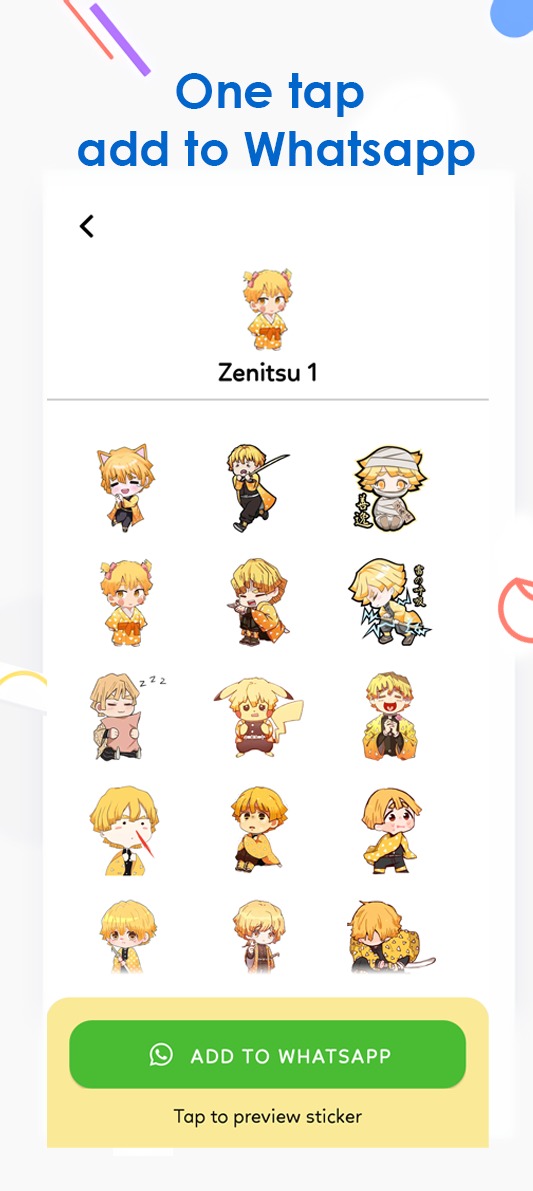 اسکرین شات 4 برنامه KNY Anime Sticker for Kimetsu