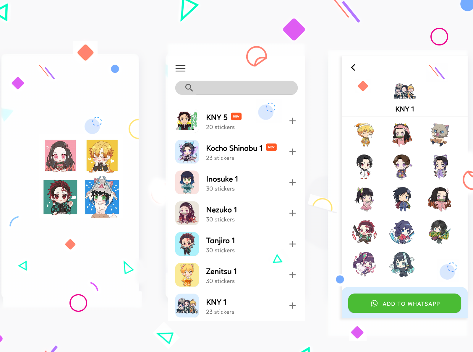 اسکرین شات 1 برنامه KNY Anime Sticker for Kimetsu