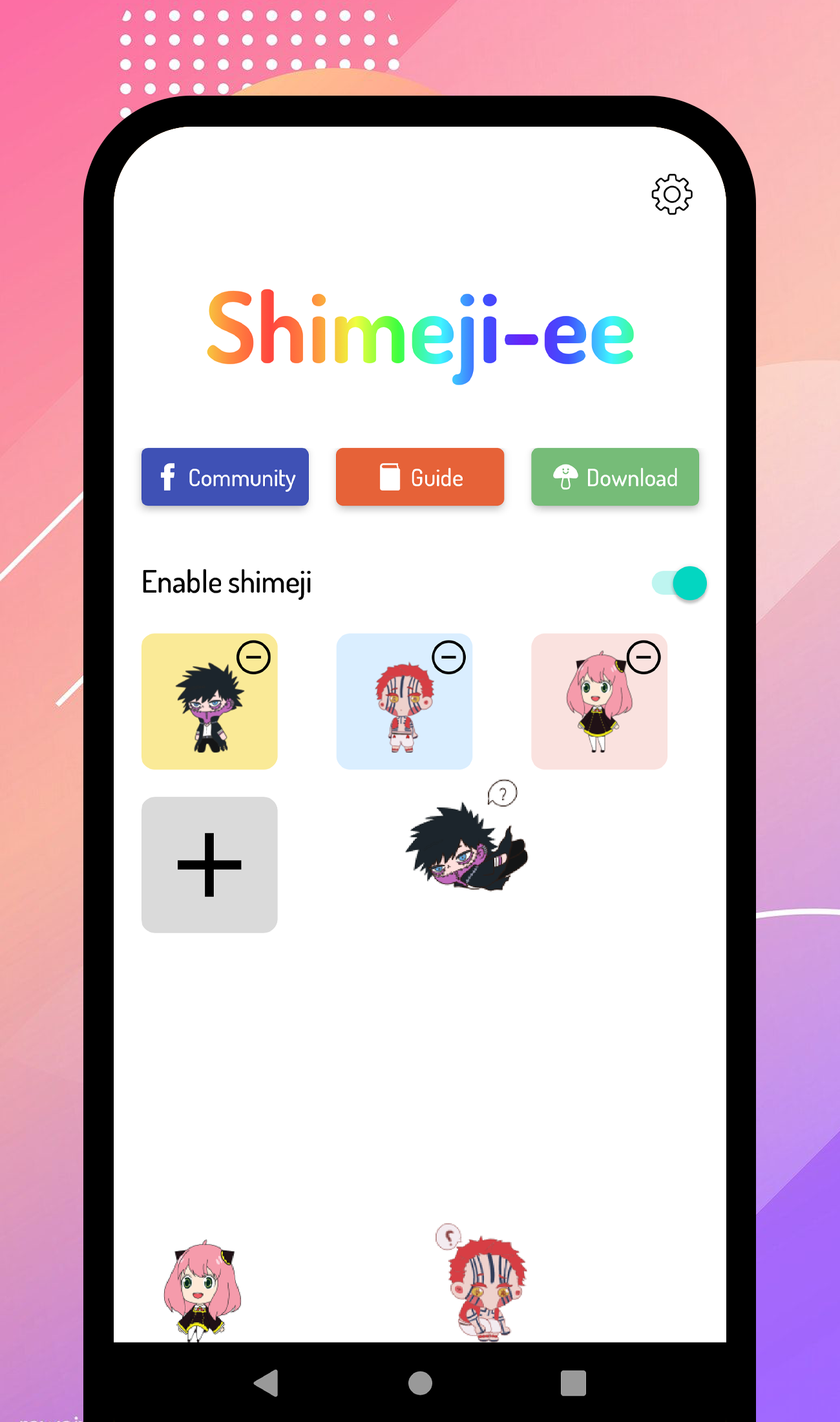 اسکرین شات 1 برنامه Shimeji-ee