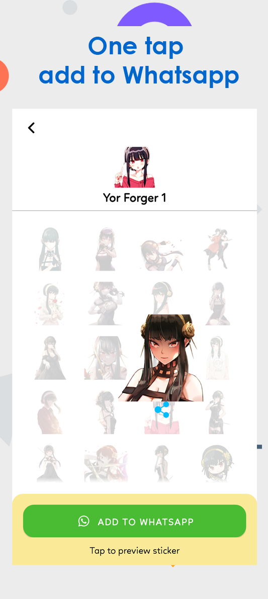 اسکرین شات 4 برنامه Spy x Family Stickers