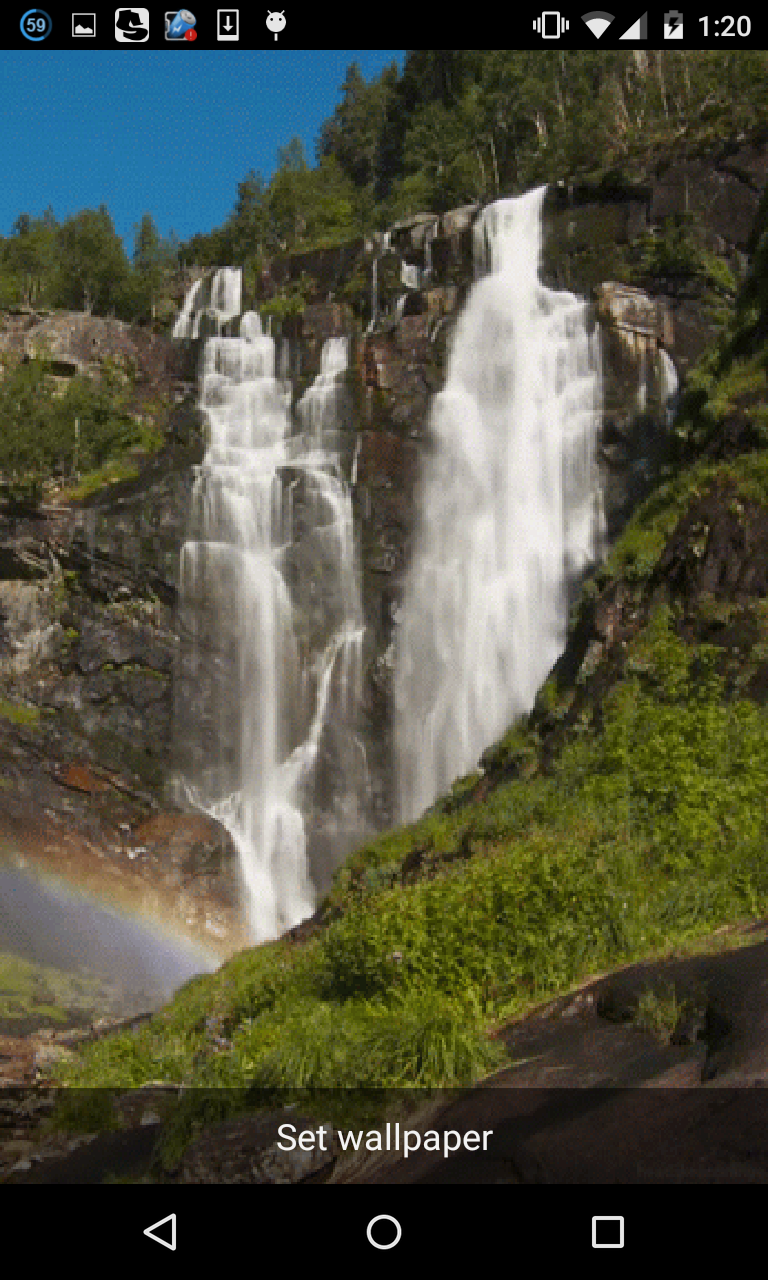 اسکرین شات 2 برنامه 10000 Waterfall Wallpaper