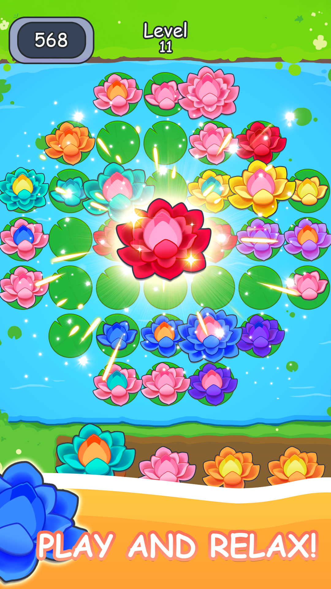 اسکرین شات 4 بازی Flowers Merging