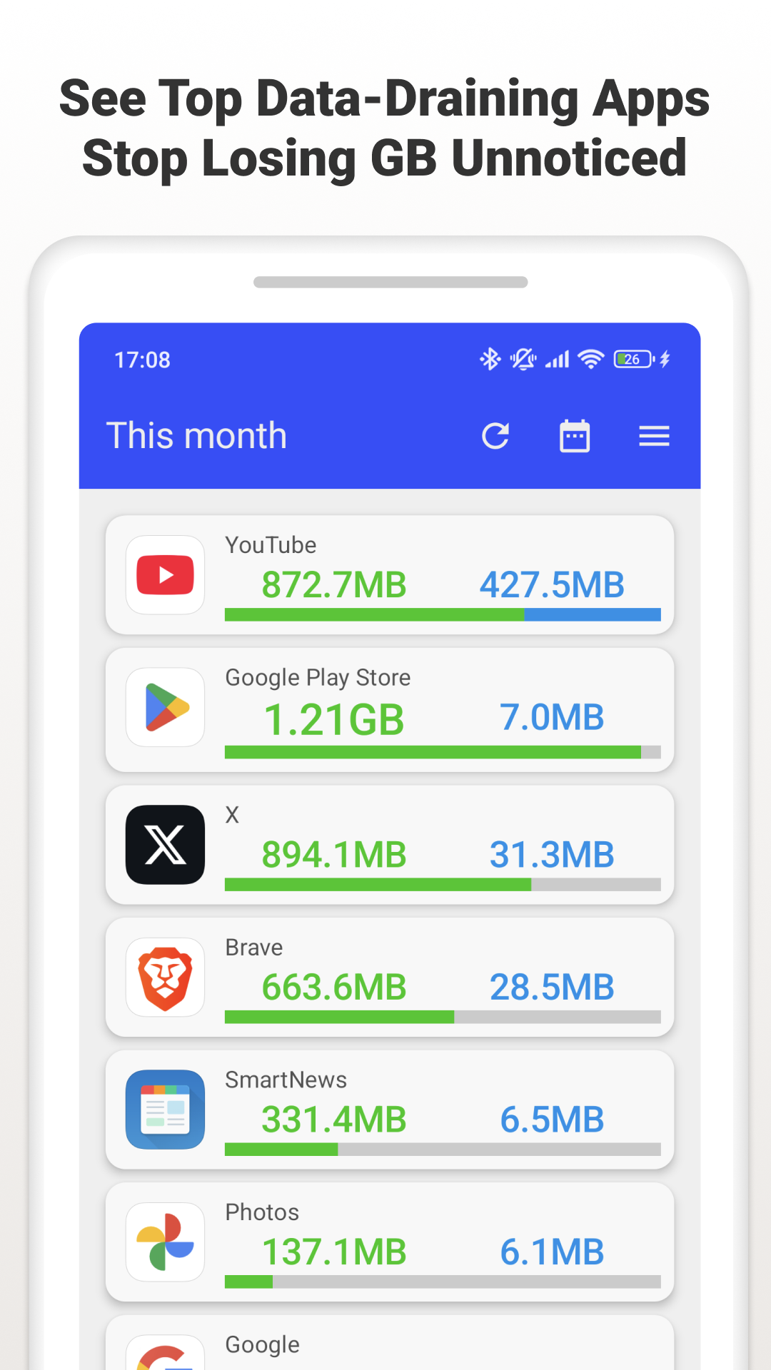 اسکرین شات 2 برنامه Data Saver: Usage Monitor