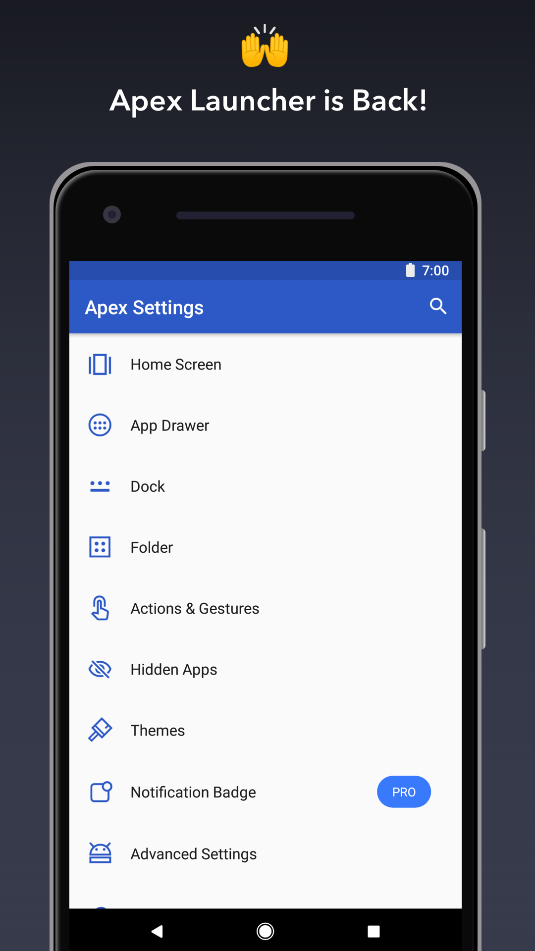 اسکرین شات 1 برنامه Apex Launcher