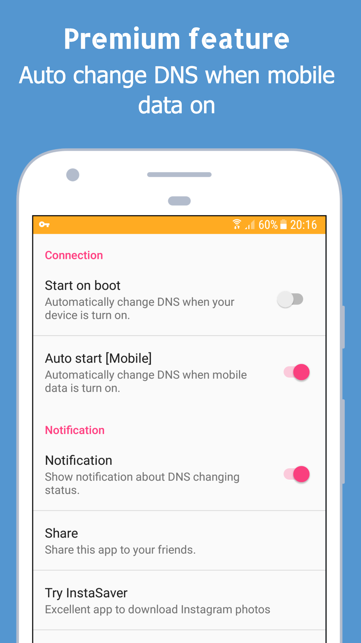 اسکرین شات برنامه Change DNS (No Root 3G/Wifi) 2