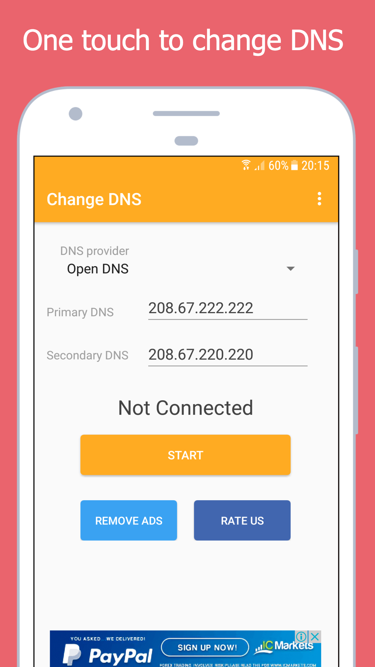 اسکرین شات 3 برنامه Change DNS (No Root 5G/Wifi)