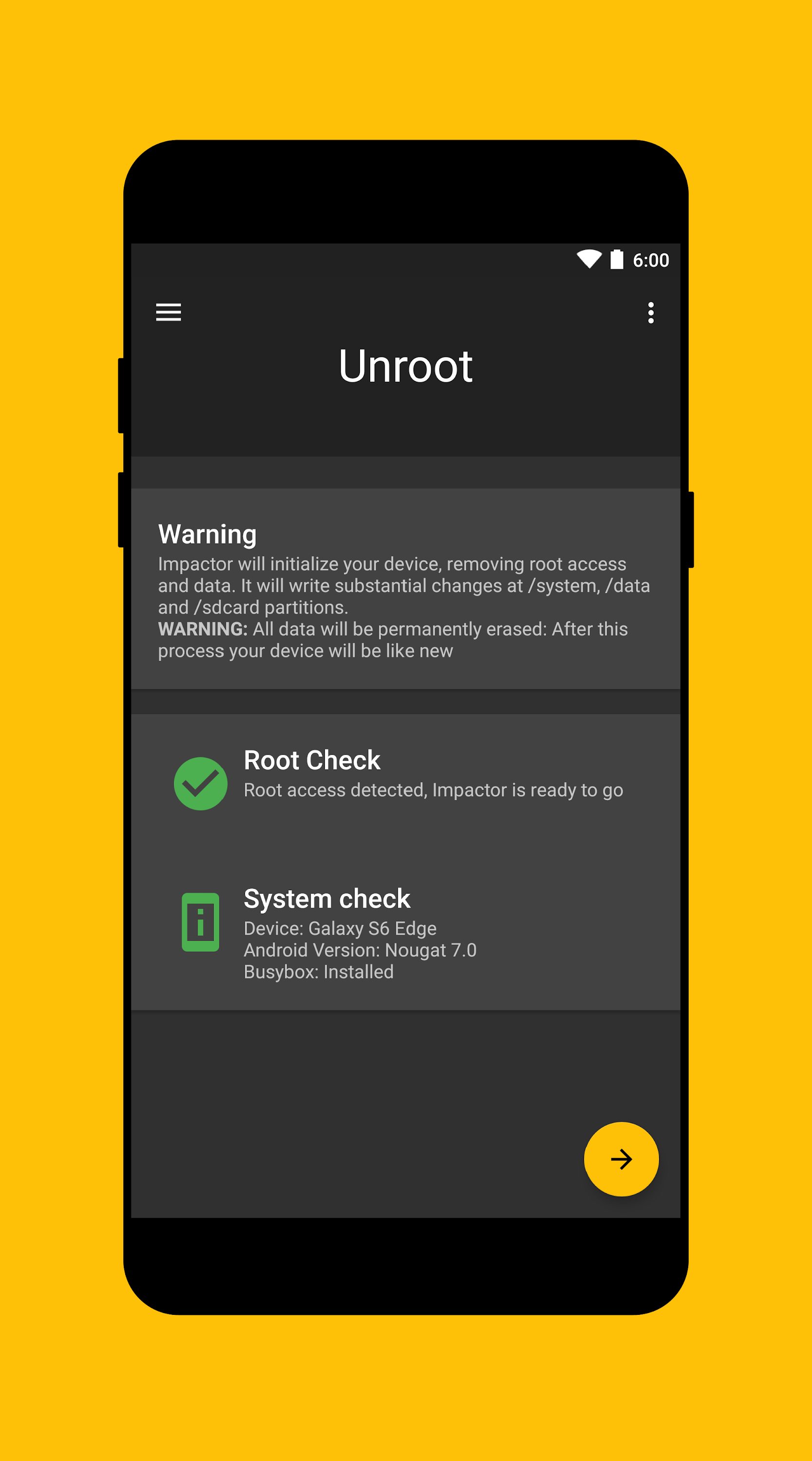 اسکرین شات 4 برنامه Impactor Universal Unroot