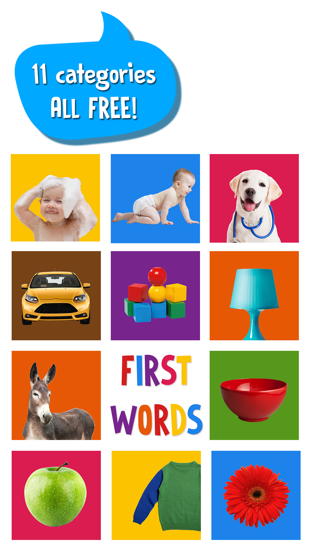 اسکرین شات 1 بازی First Words for Baby