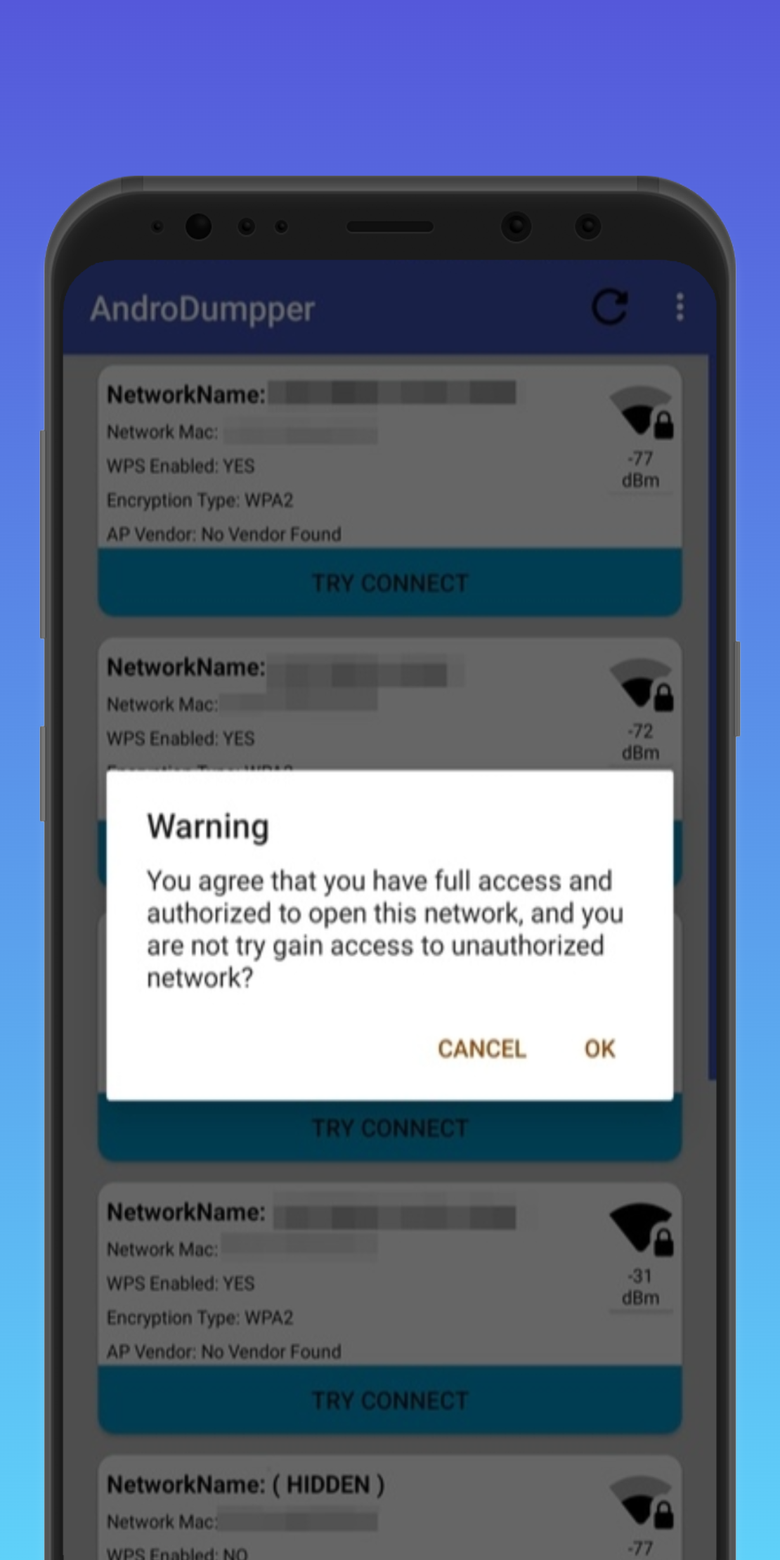 اسکرین شات 2 برنامه AndroDumpper - Wps Connect