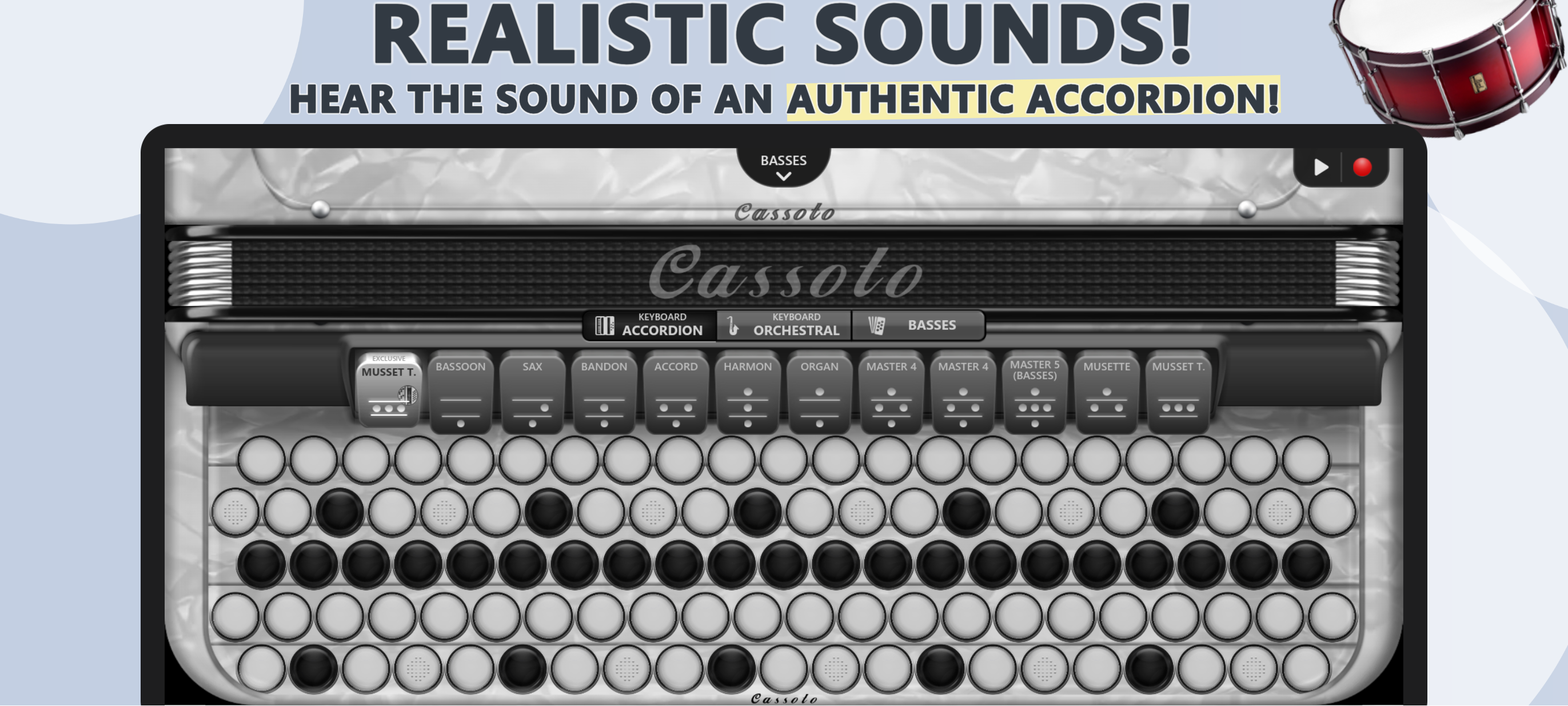 اسکرین شات 1 بازی Accordion Chromatic Cassoto