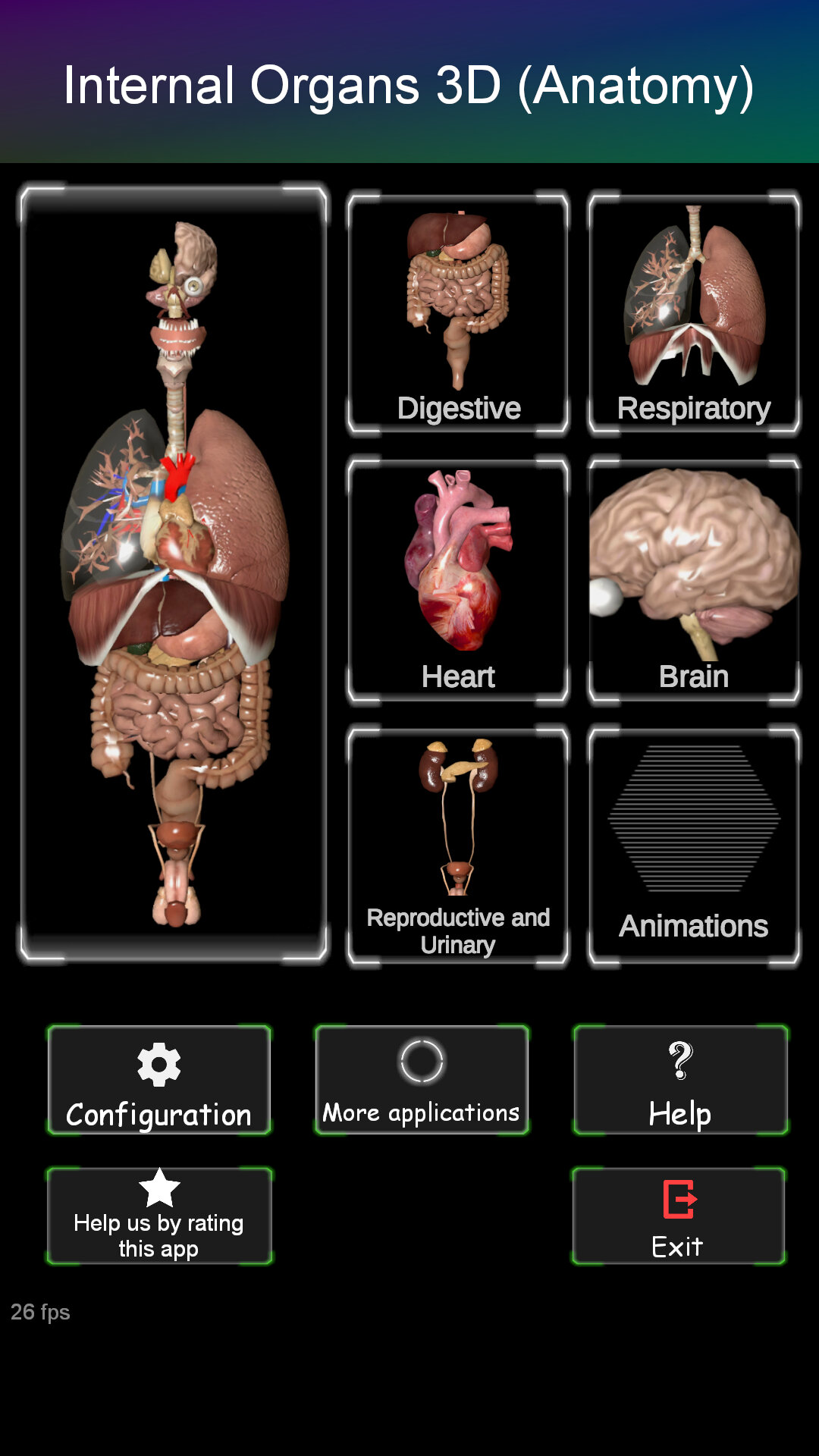 اسکرین شات 1 برنامه Internal Organs in 3D Anatomy