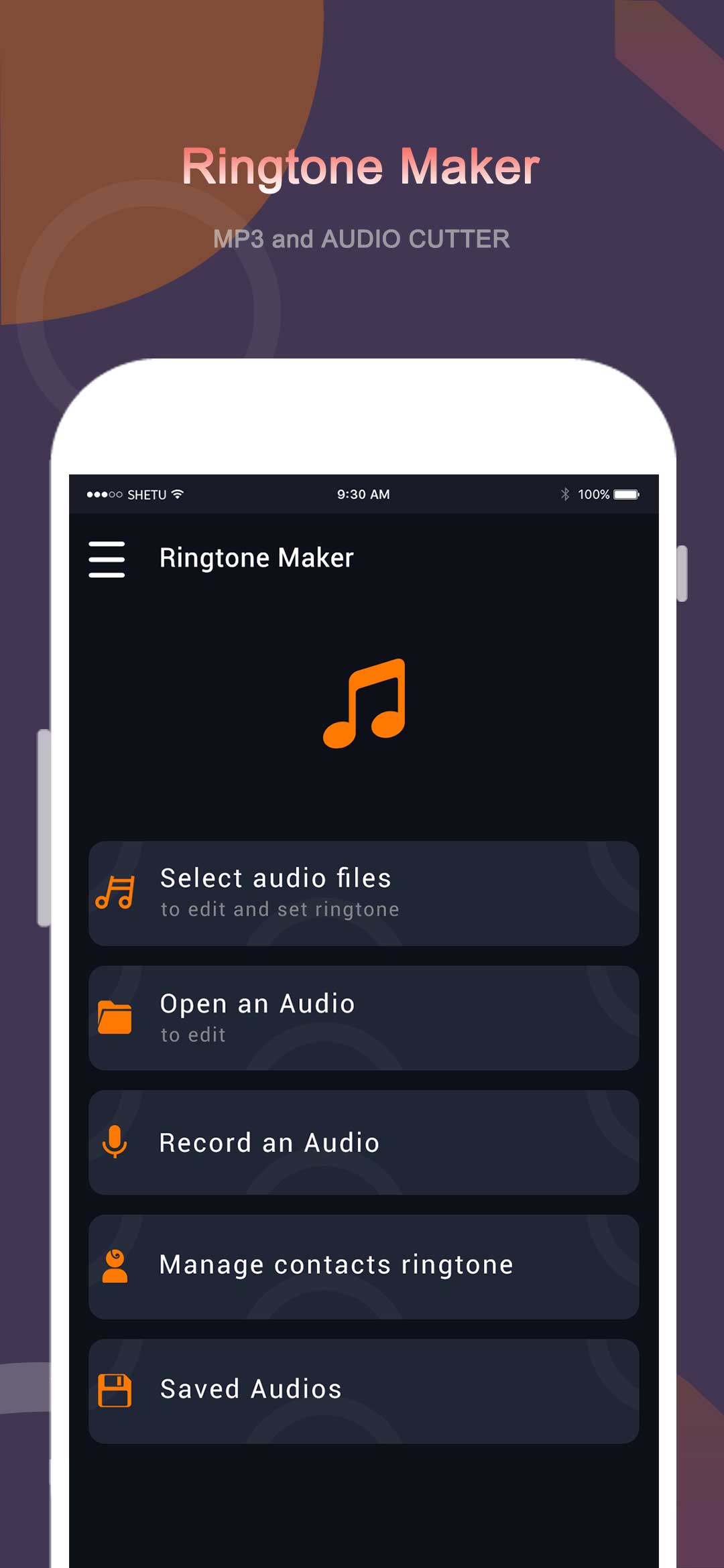 اسکرین شات 1 برنامه Ringtone Maker-Audio Cutter