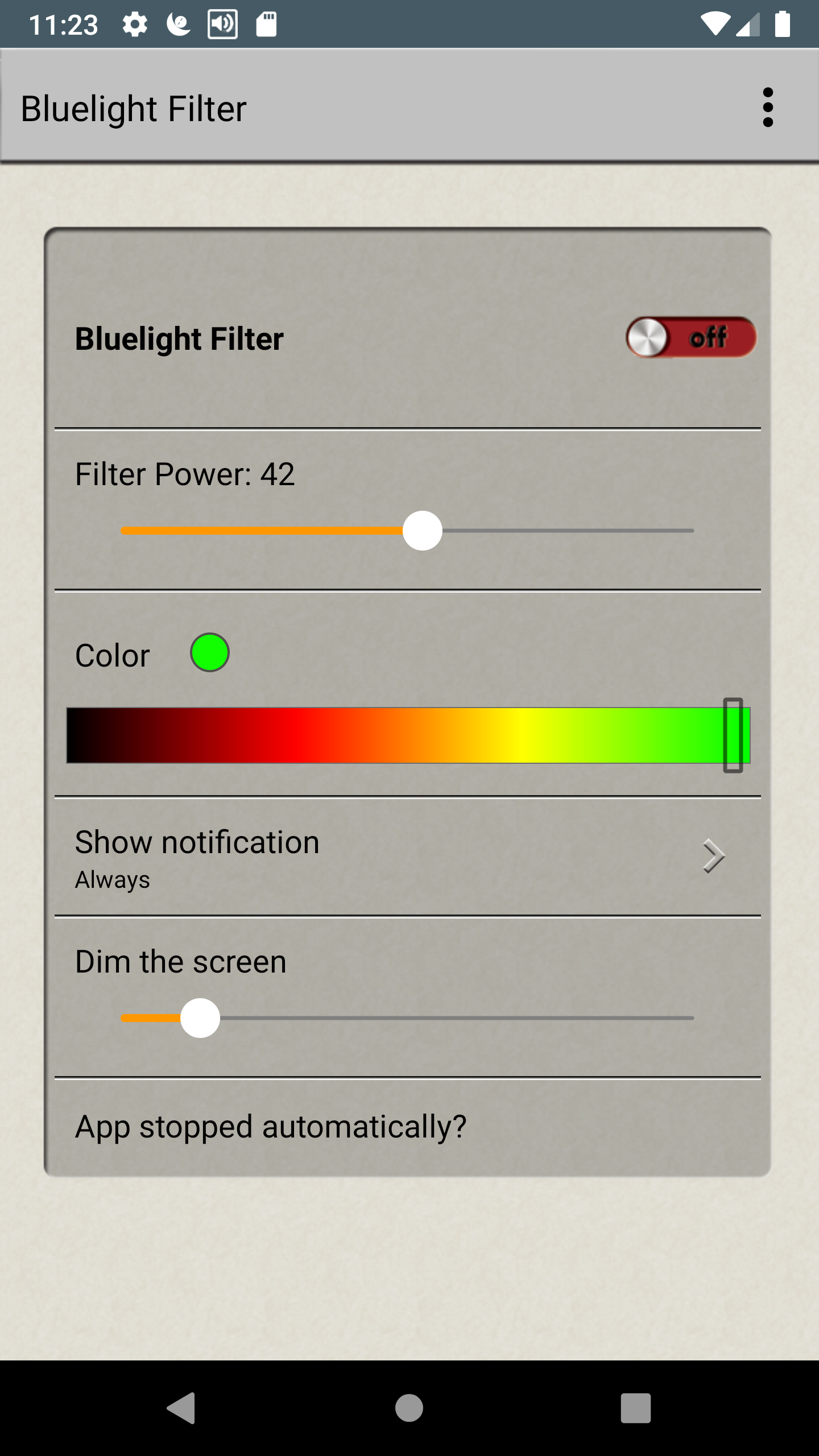 اسکرین شات 1 برنامه EyeCareL: Blue light filter
