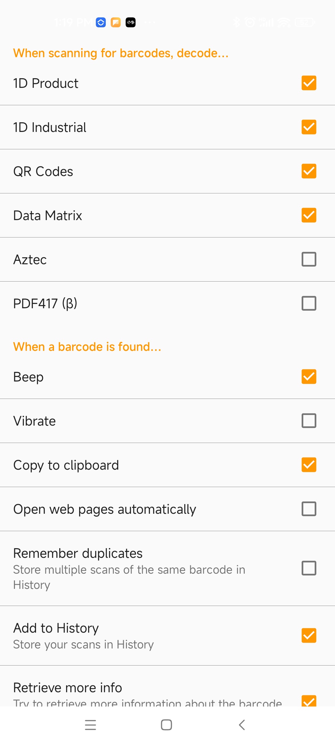 اسکرین شات 4 برنامه Barcode Scanner