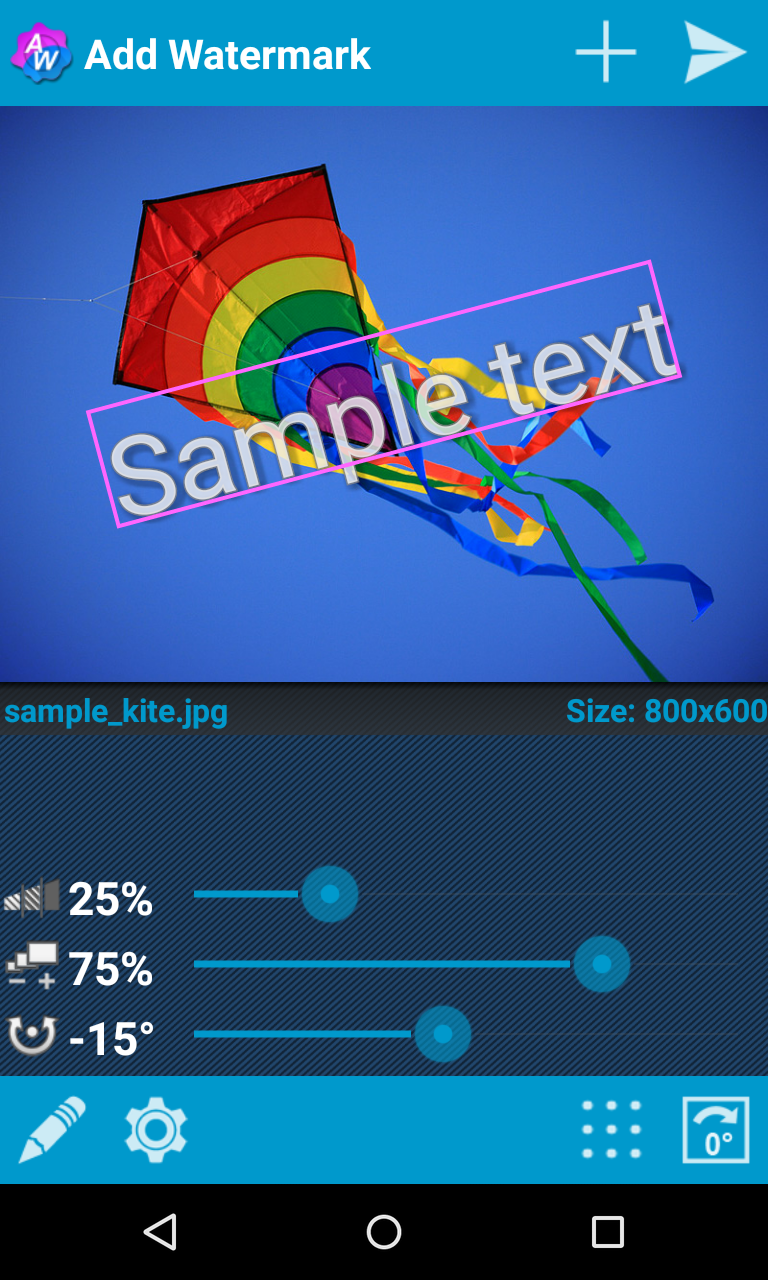 اسکرین شات 1 برنامه Add Watermark Lite