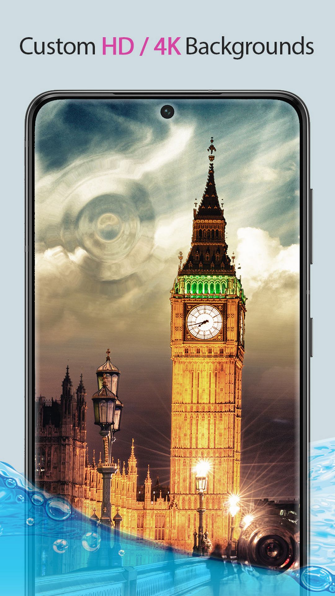 اسکرین شات 5 برنامه Water Drop Live Wallpaper