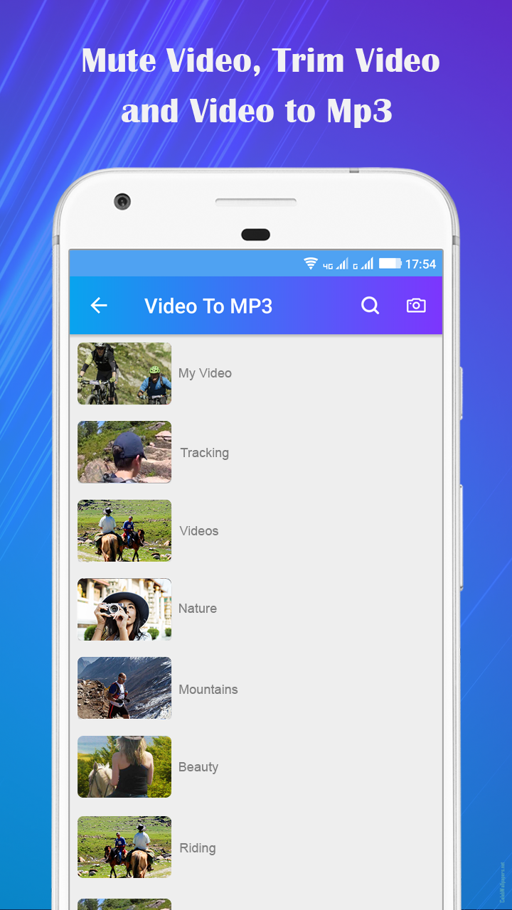 اسکرین شات 2 برنامه Video to Mp3 : Mute Trim Mix