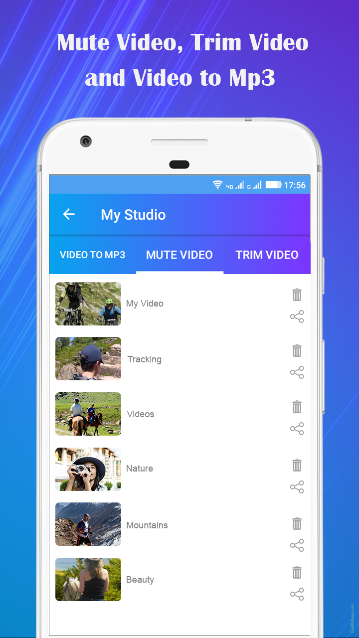 اسکرین شات 7 برنامه Video to Mp3 : Mute Trim Mix